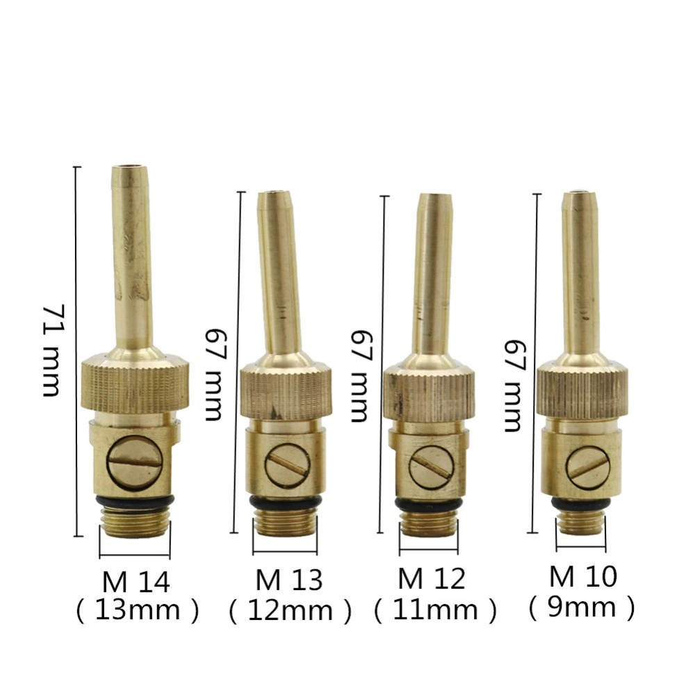 Adjustable Brass Water Curtain Waterline with Valve Fountain Nozzle 1/4&quot; M10 M12 M14 Male Thread Garden Landscaping Fountain